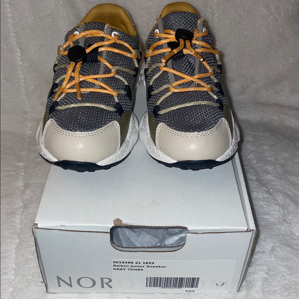 NWT Flower Mountain Raikiri Junior Sneaker in Beige-Taupe-Orange - Picture 6 of 13